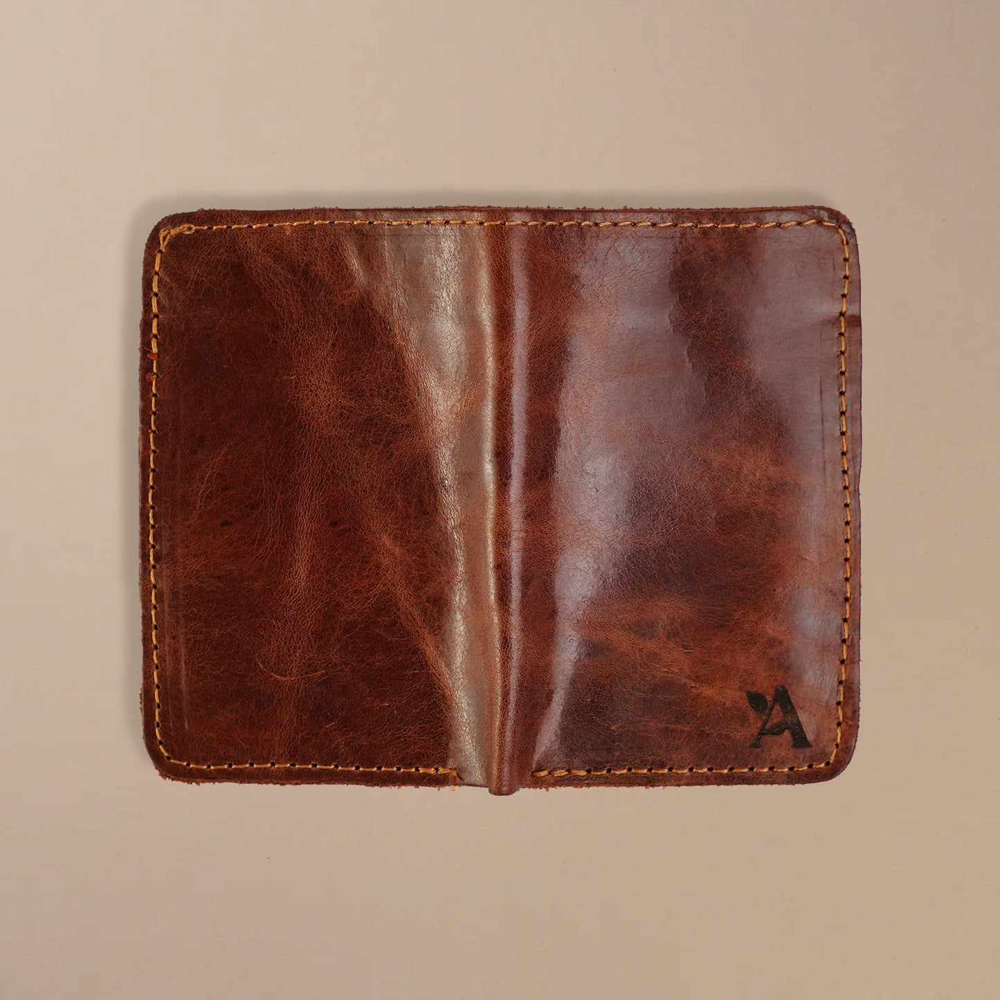 Crazy horse leather card holder