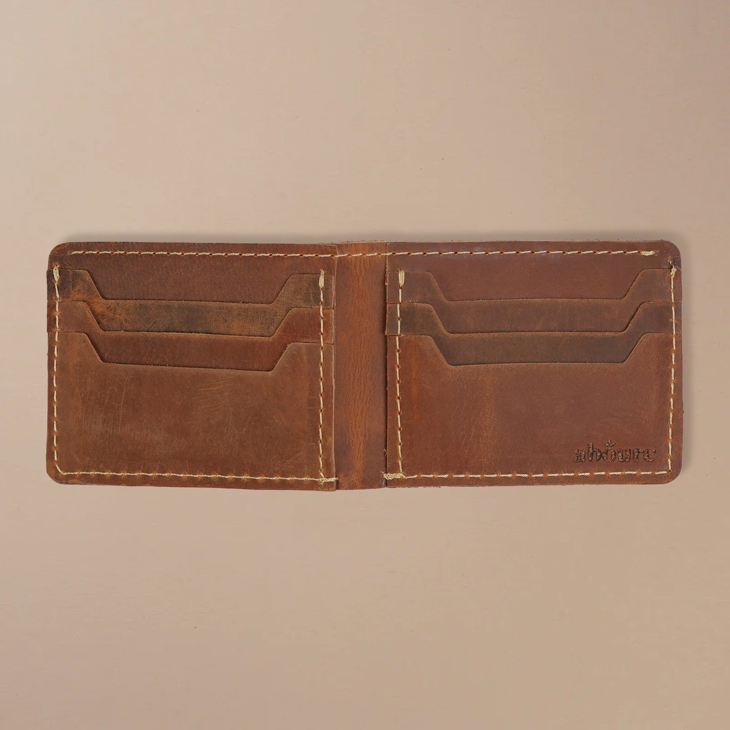 Crazy hearts bifold leather wallets (hand made)