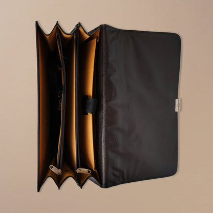 Executive leather laptop messenger bag