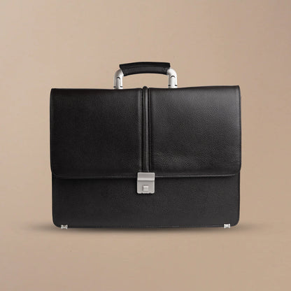 Executive leather laptop messenger bag