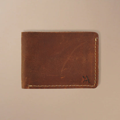 Crazy hearts bifold leather wallets (hand made)