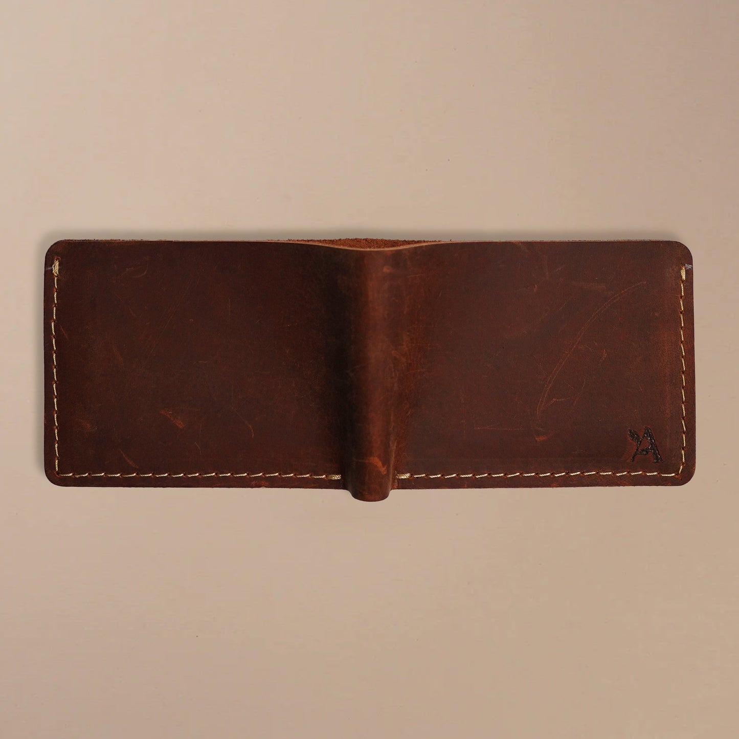 Crazy hearts bifold leather wallets (hand made)