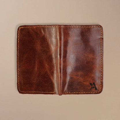 Crazy horse leather card holder
