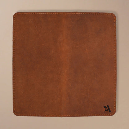 Crazy horse leather long wallet
