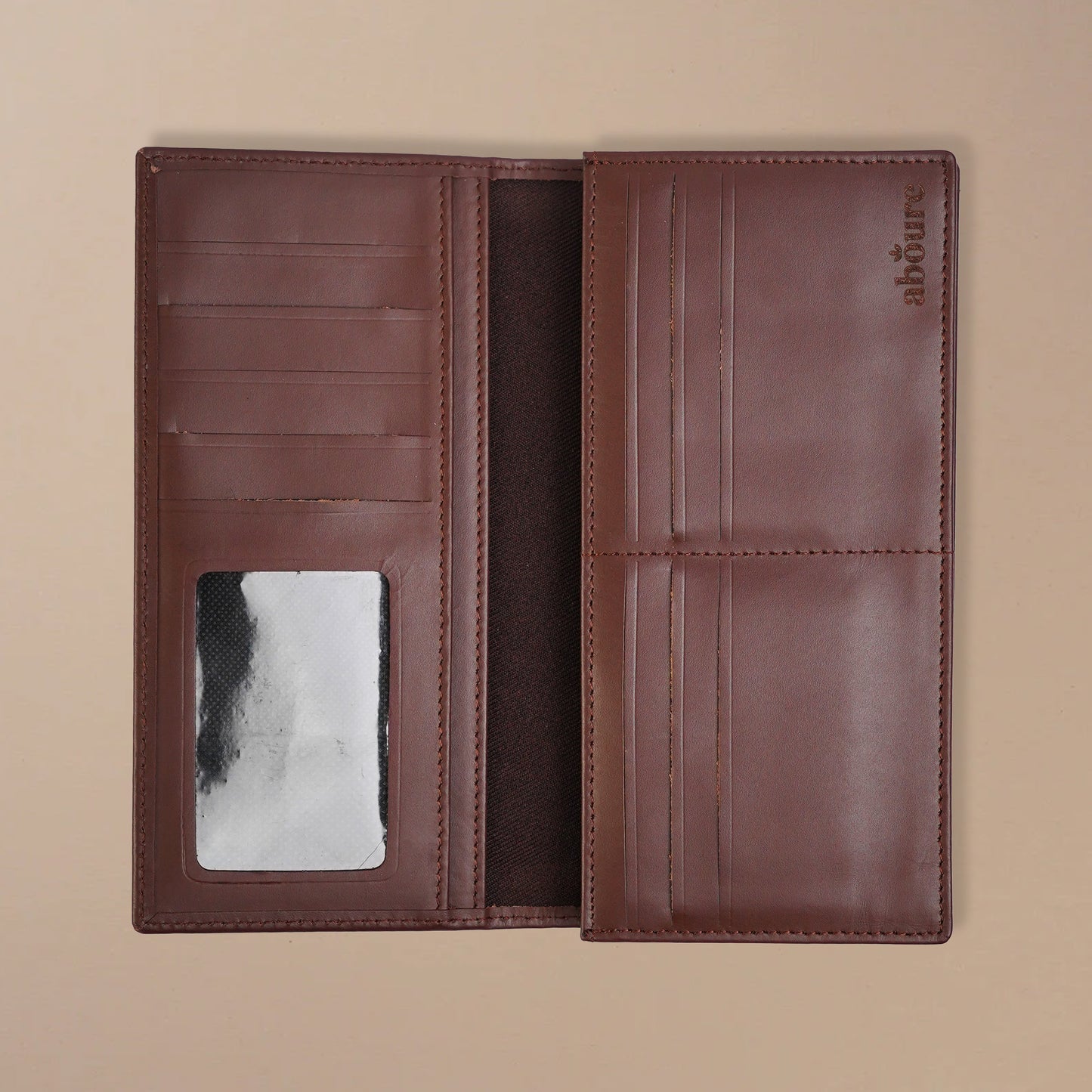 Leather mobile wallet long