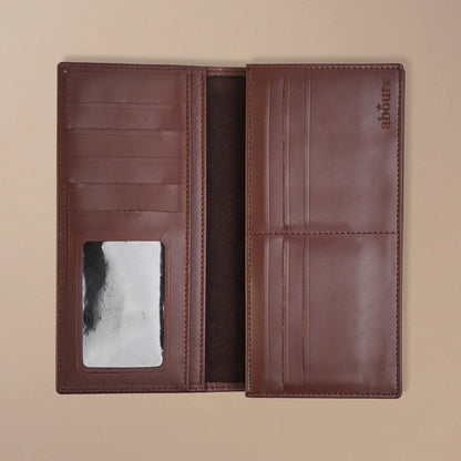 Leather mobile wallet long