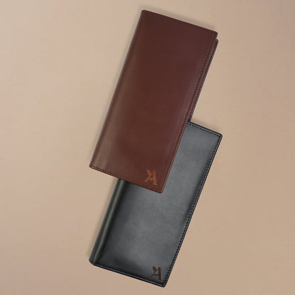 Leather mobile wallet long