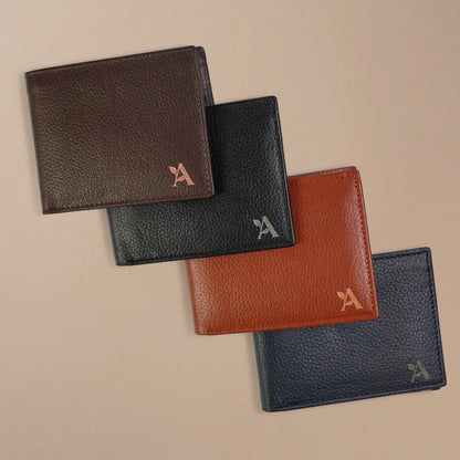 Mild leather bi-fold wallet