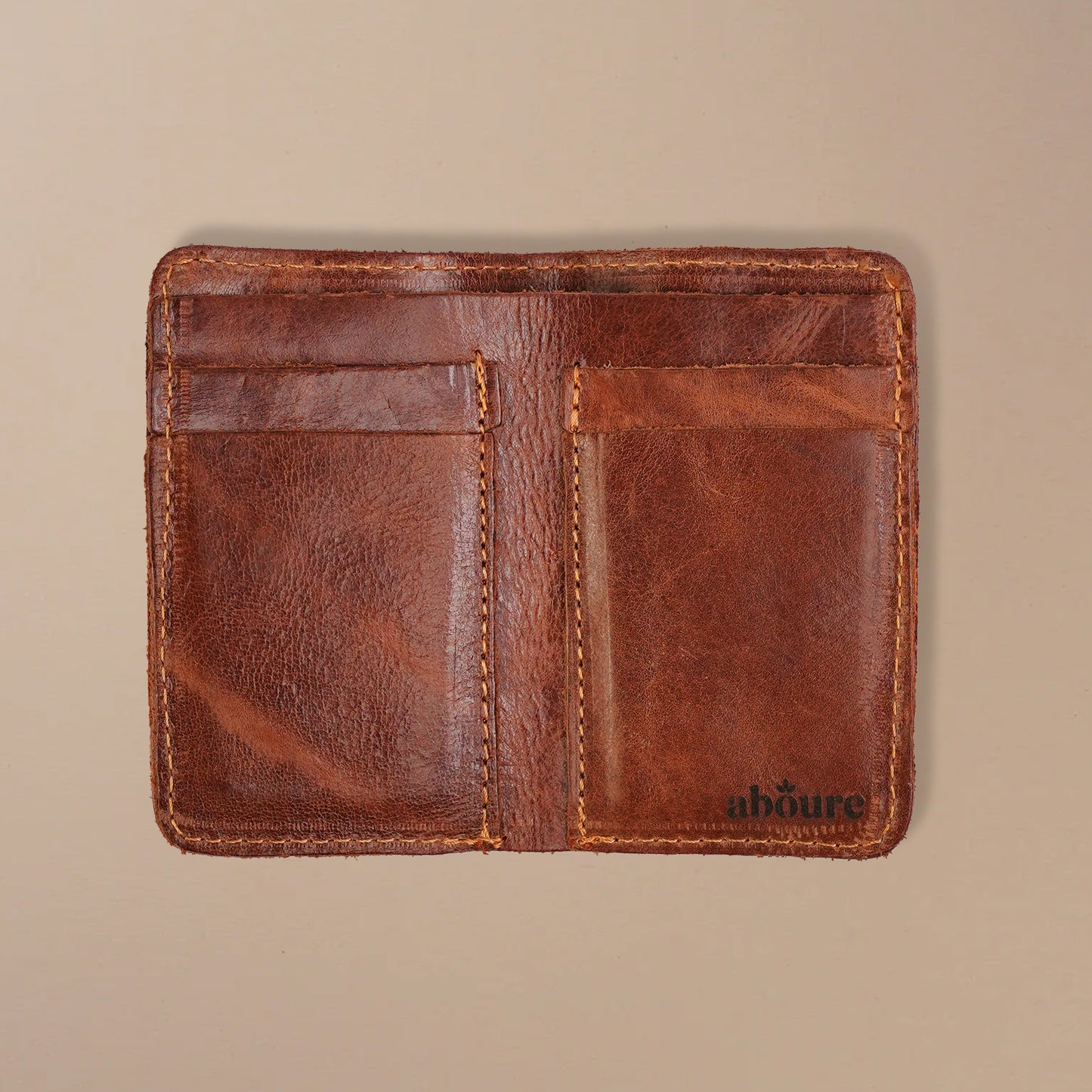 Crazy horse leather card holder