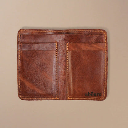 Crazy horse leather card holder