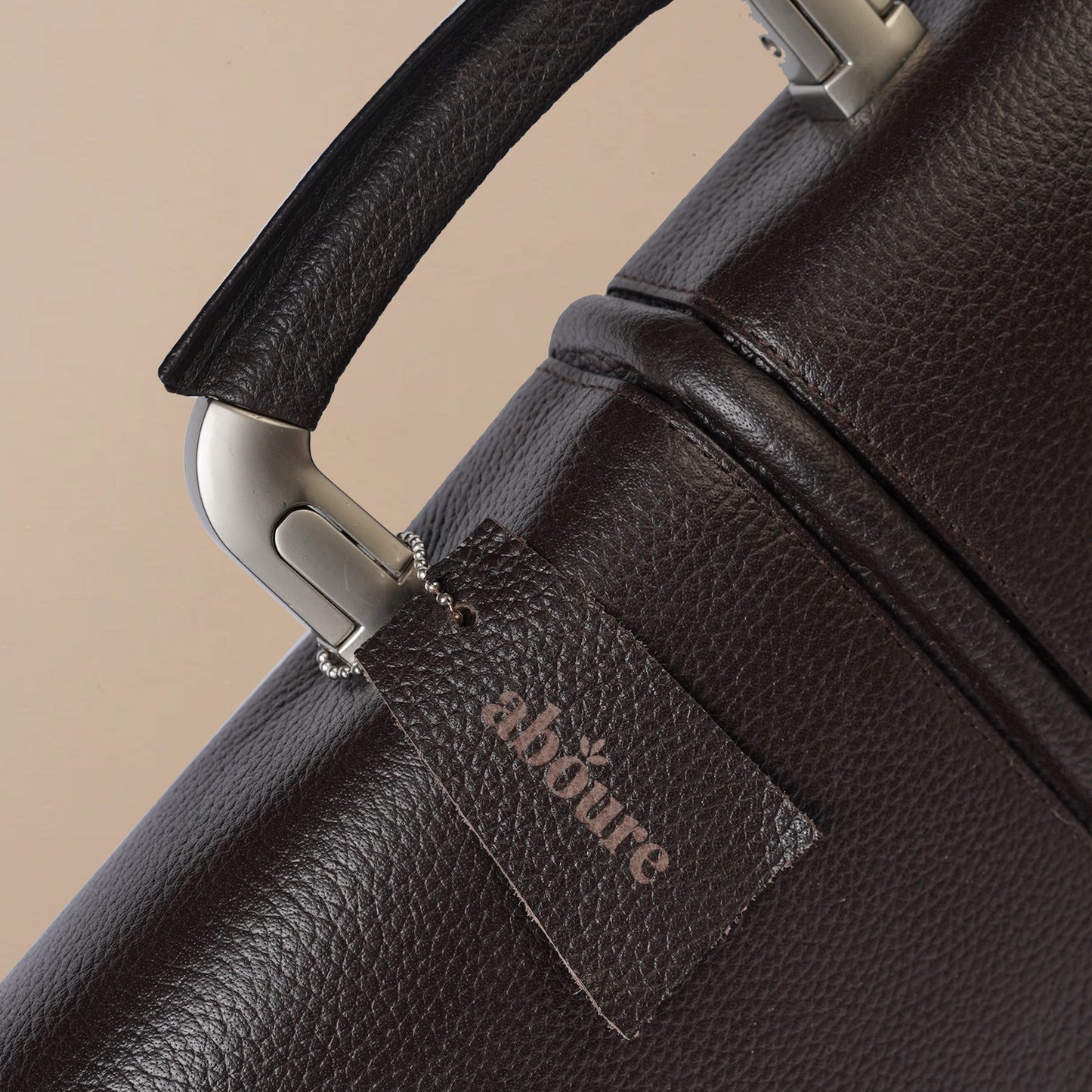 Executive leather laptop messenger bag