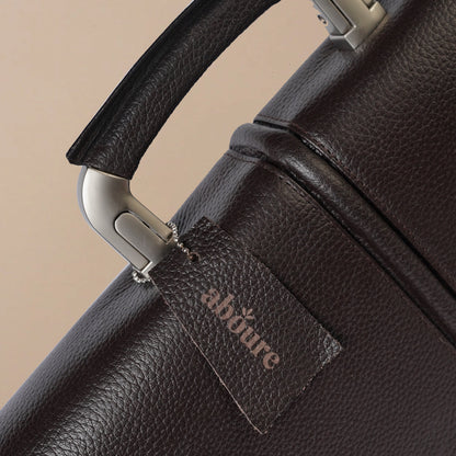 Executive leather laptop messenger bag