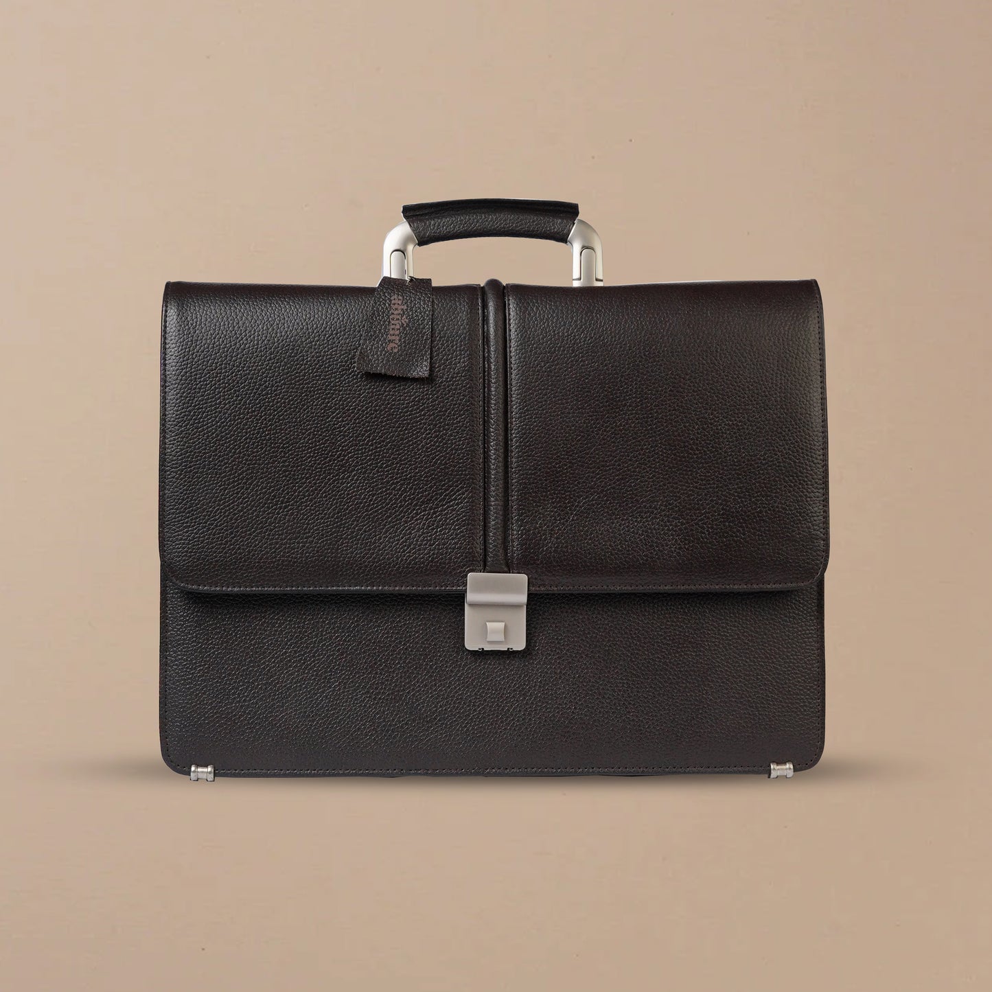 Executive leather laptop messenger bag