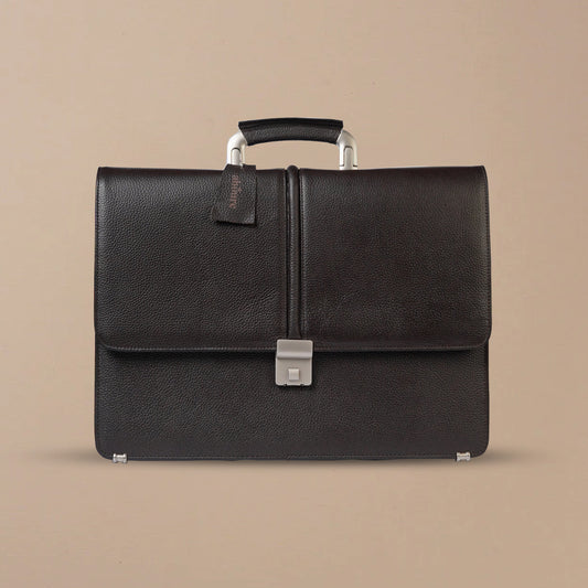 Executive leather laptop messenger bag