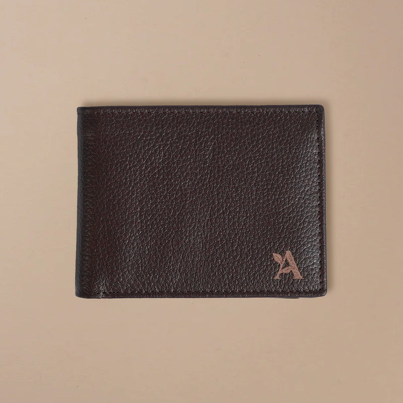 Mild leather bi-fold wallet