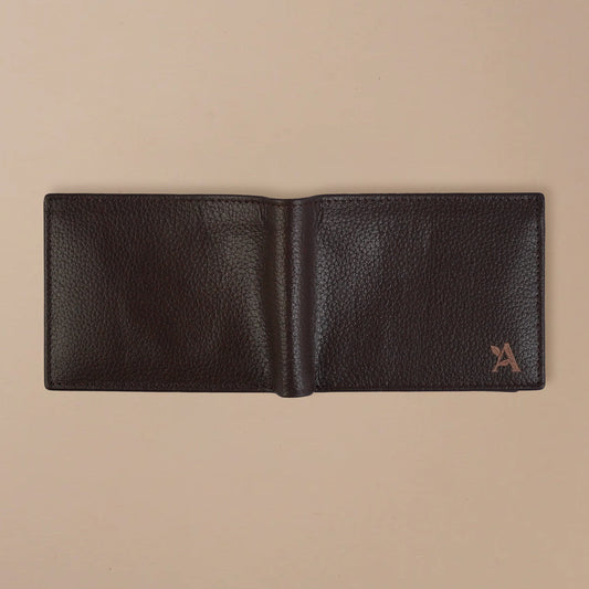 Mild leather bi-fold wallet