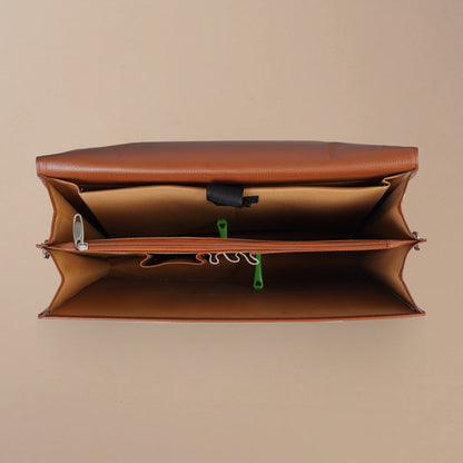 Leather laptop messenger bag