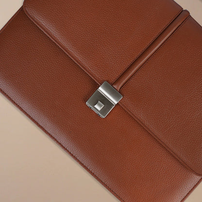 Leather laptop messenger bag