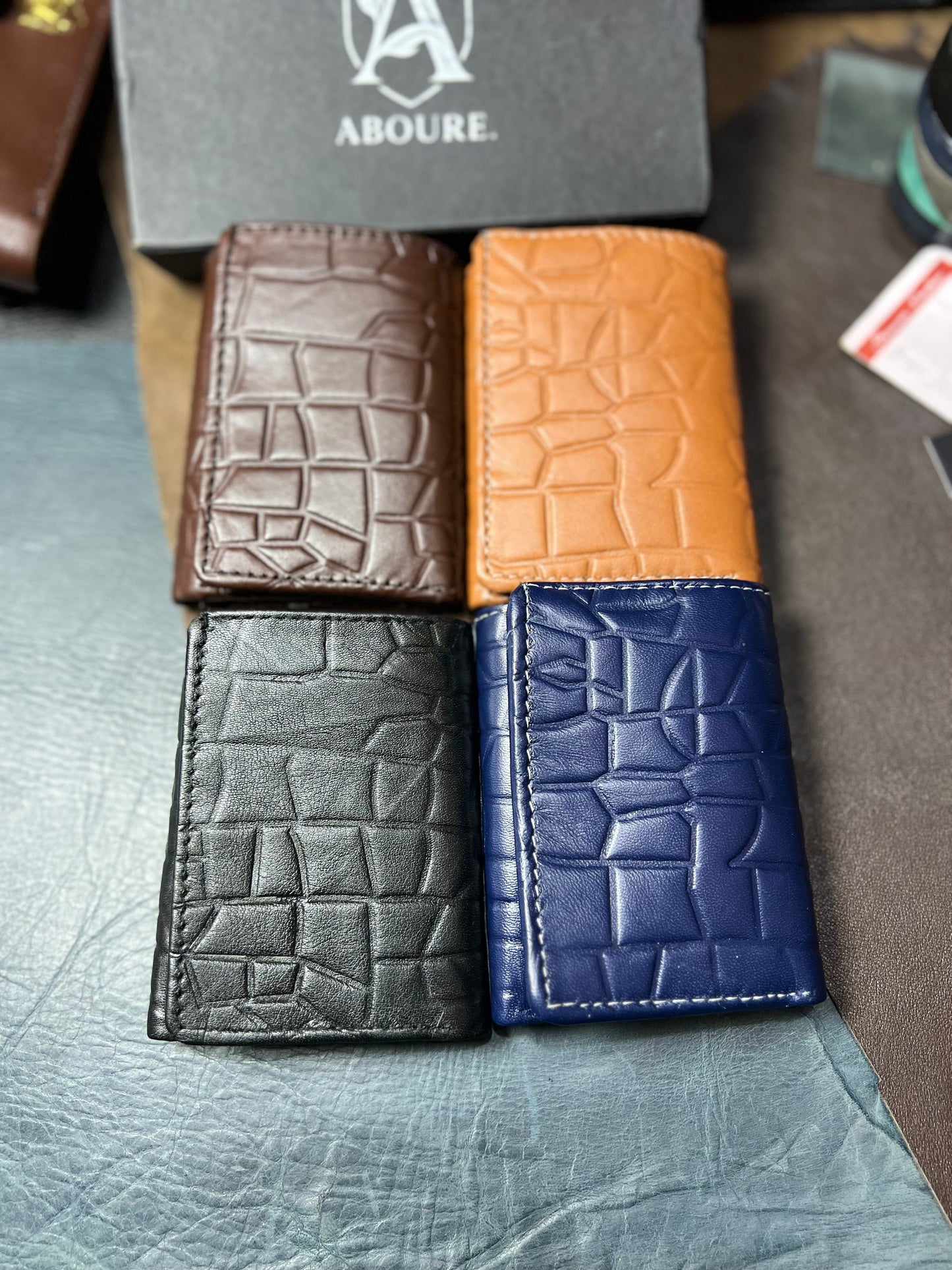 Royal croc-Leather wallet