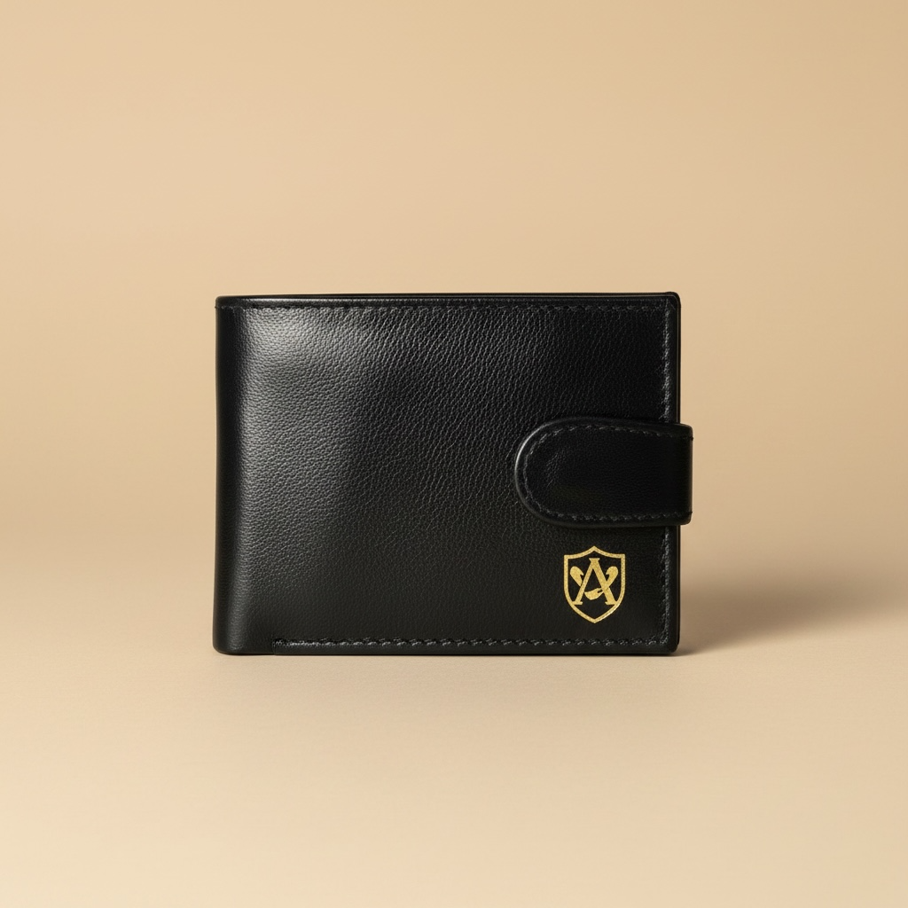 Snap lock-Leather wallet