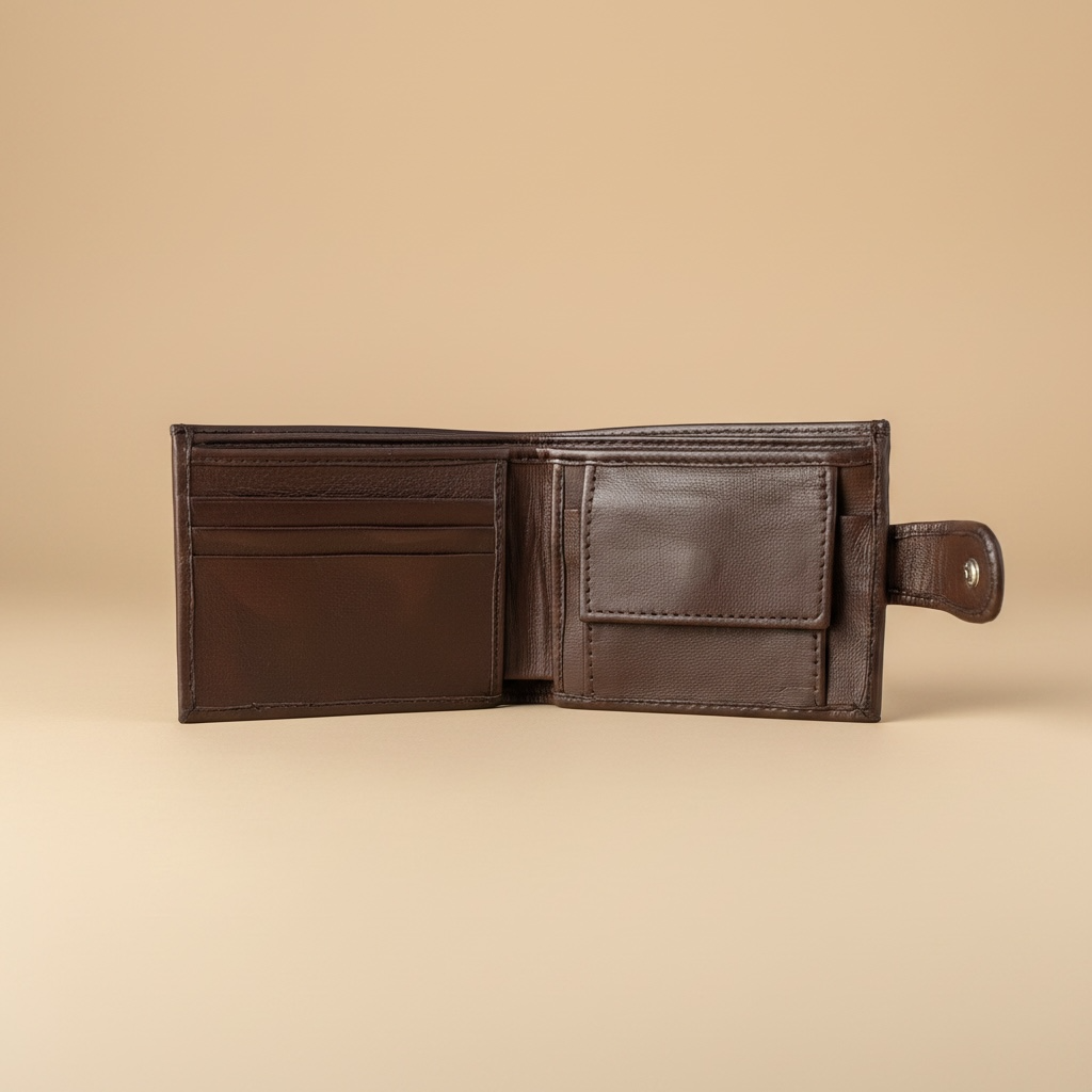 Snap lock-Leather wallet