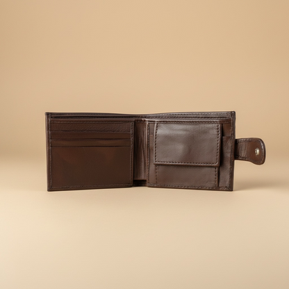 Snap lock-Leather wallet