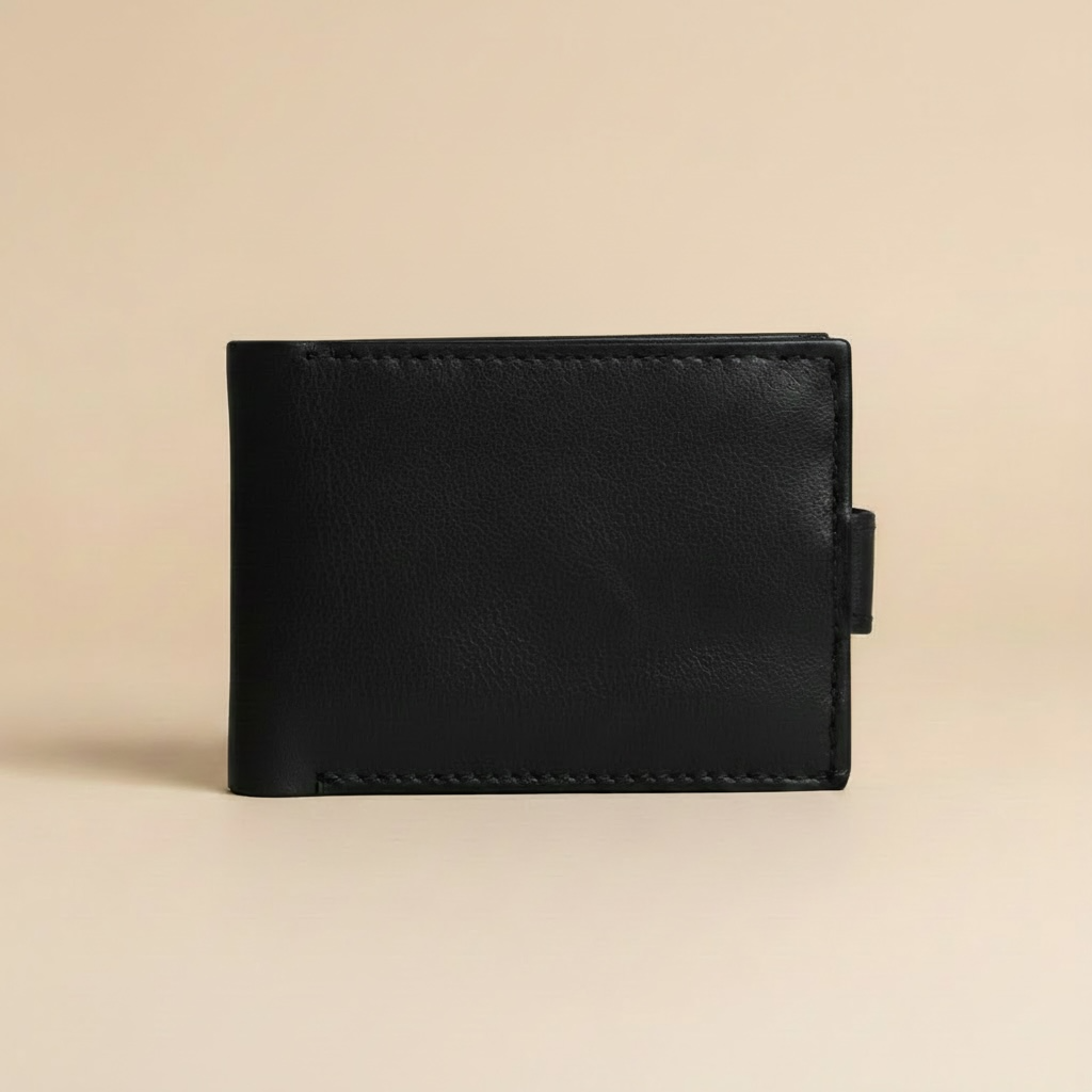 Snap lock-Leather wallet